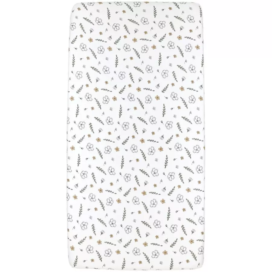 Meyco Jersey Spannbettlaken Wiege Floral 40 x 8090 cm