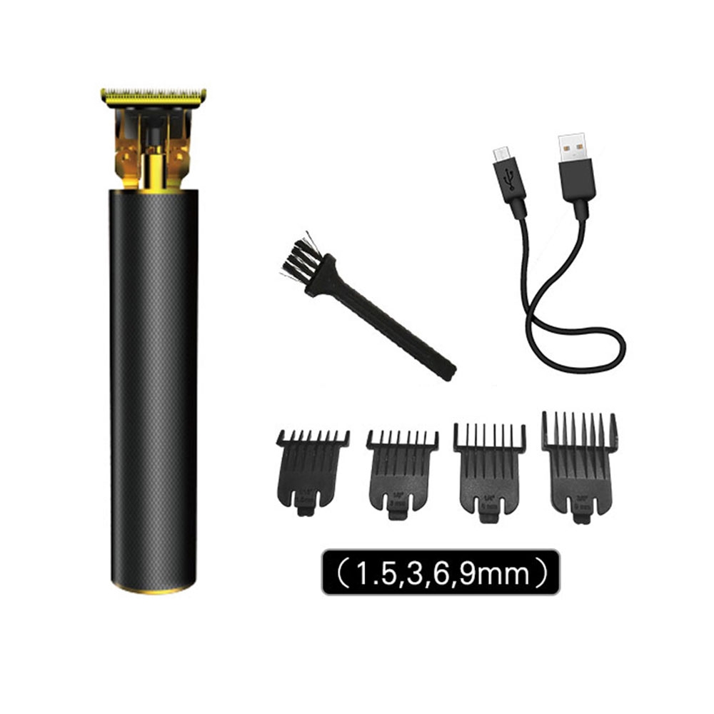 Elektrische Fast Charge USB C Reise Haarschneide Maschine Akku Rasierapparat Barttrimmer (0.5-9mm) - Schwarz