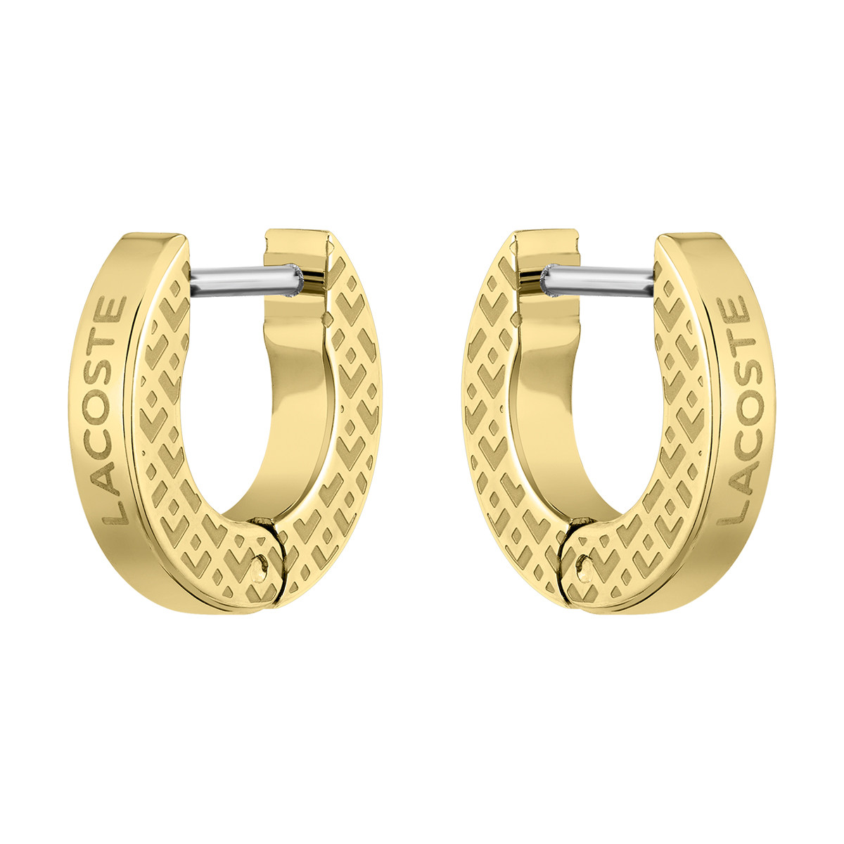 Boucles d'oreilles LACOSTE acier doré
