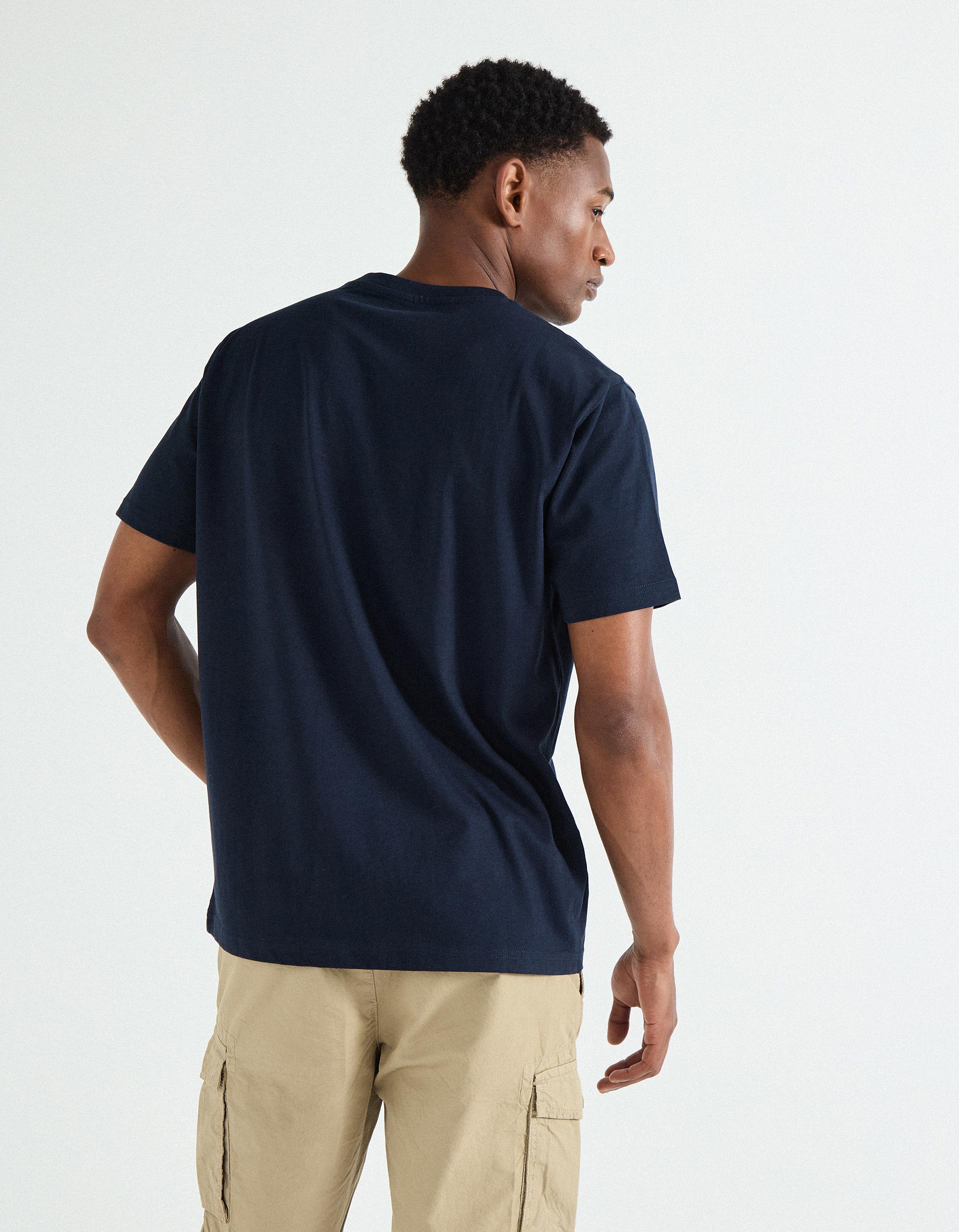 T-shirt Jersey Print, Homem, Azul Escuro
