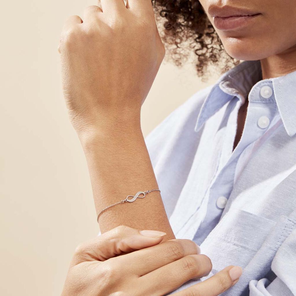 Bracelet Argent Blanc Wandis