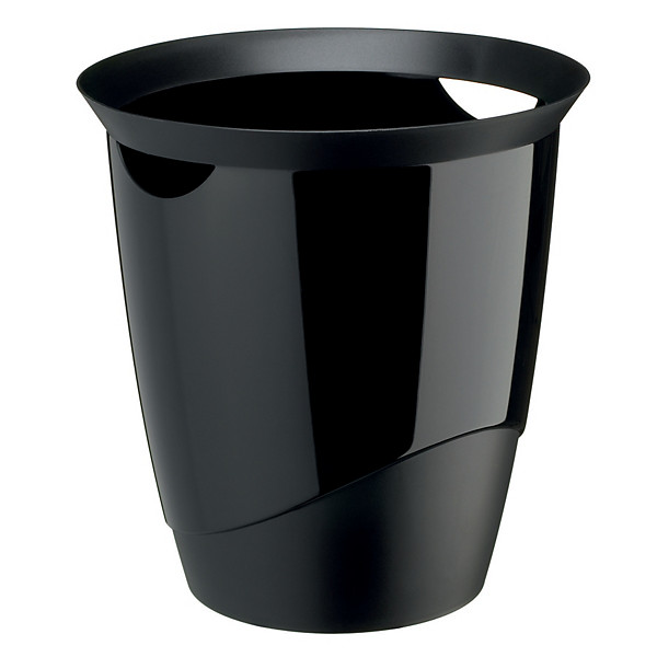 Corbeille Trend noire opaque 16 L