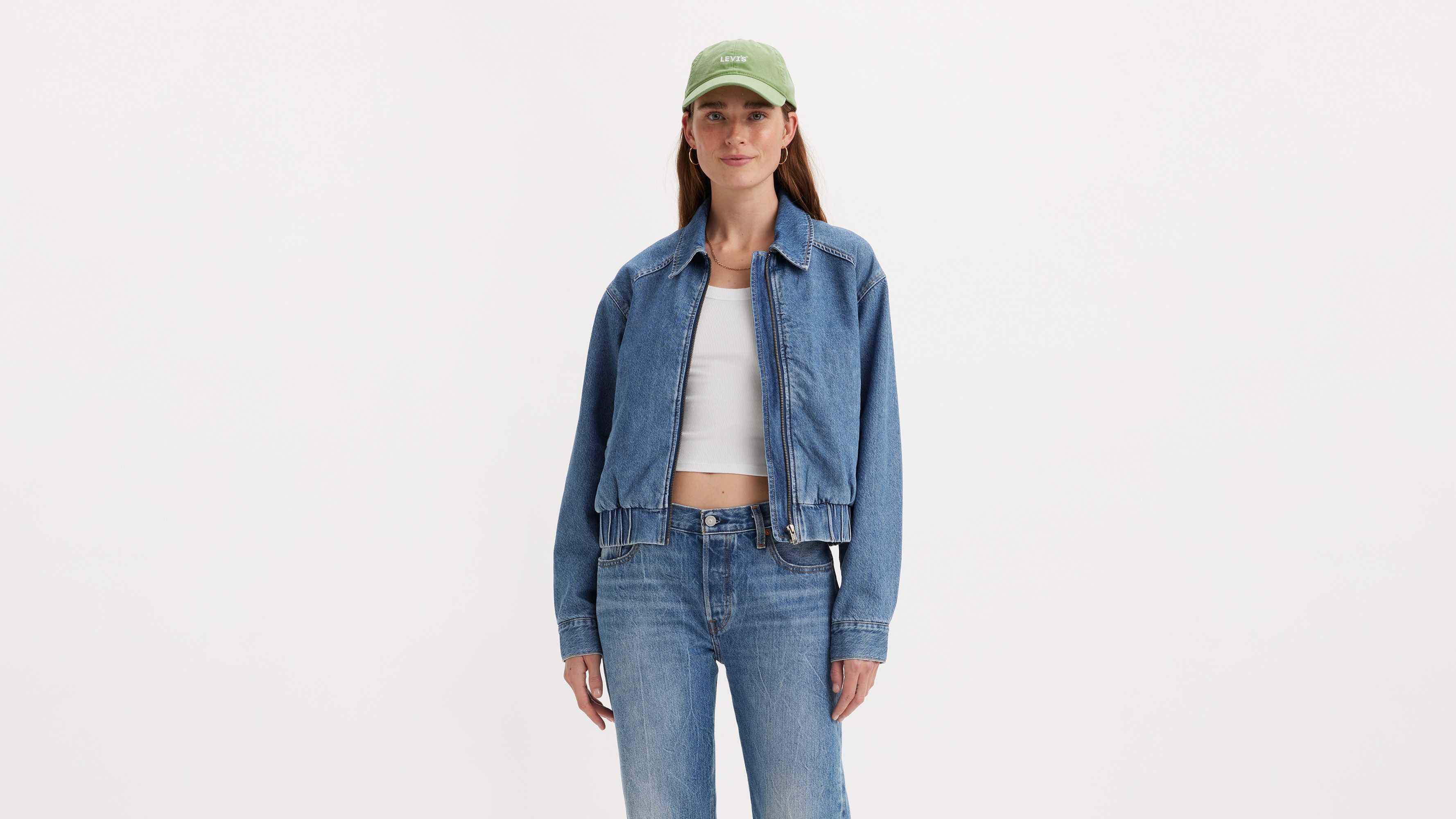 Blouson Ingrid Shrunken - Cause And Effect - Bleu