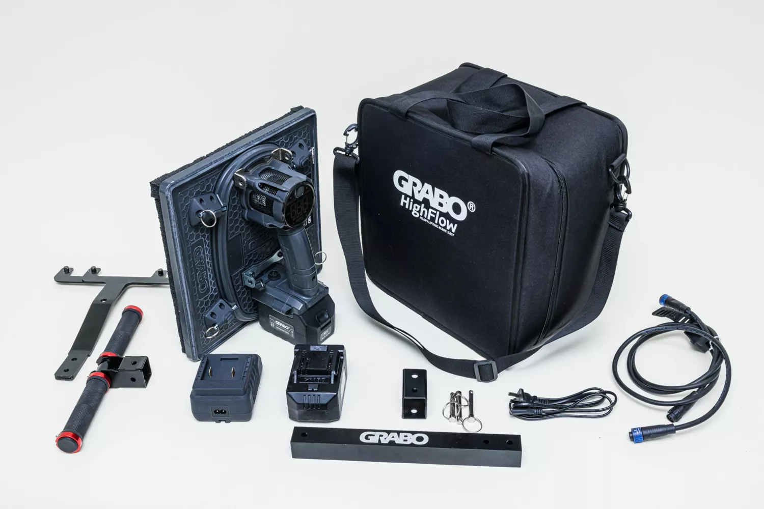 Grabo High Flow Elektrische Vacuüm Tegeldrager in beschermtas - 50,3kg
