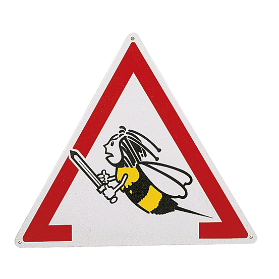 Panneau triangle attention abeilles