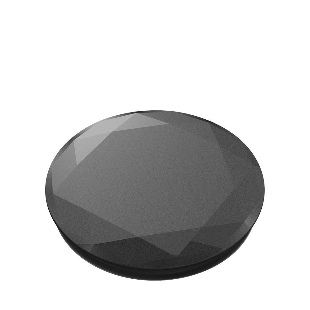PopGrip Premium Finger Griff Halterung (Austauschbarer Top) für Smartphones / Tablets (800504) - Metallic Diamond Black