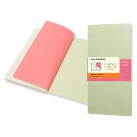 Moleskine Chapter-Notizheft hellgrün, liniert, Slim Pocket
