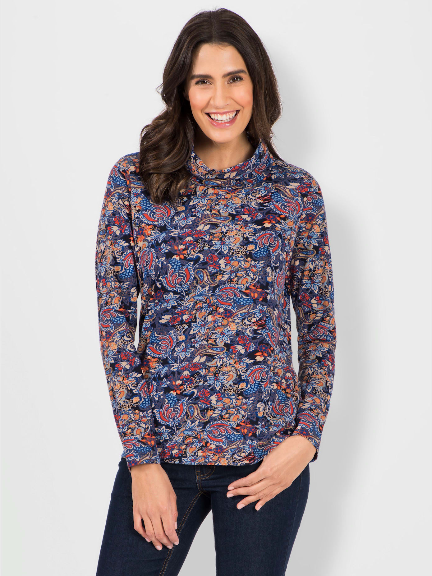 T-shirt à col roulé 50% coton
