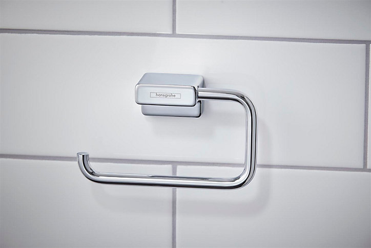 Porte rouleau papier toilette mural sans couvercle chromé Addstoris Hansgrohe