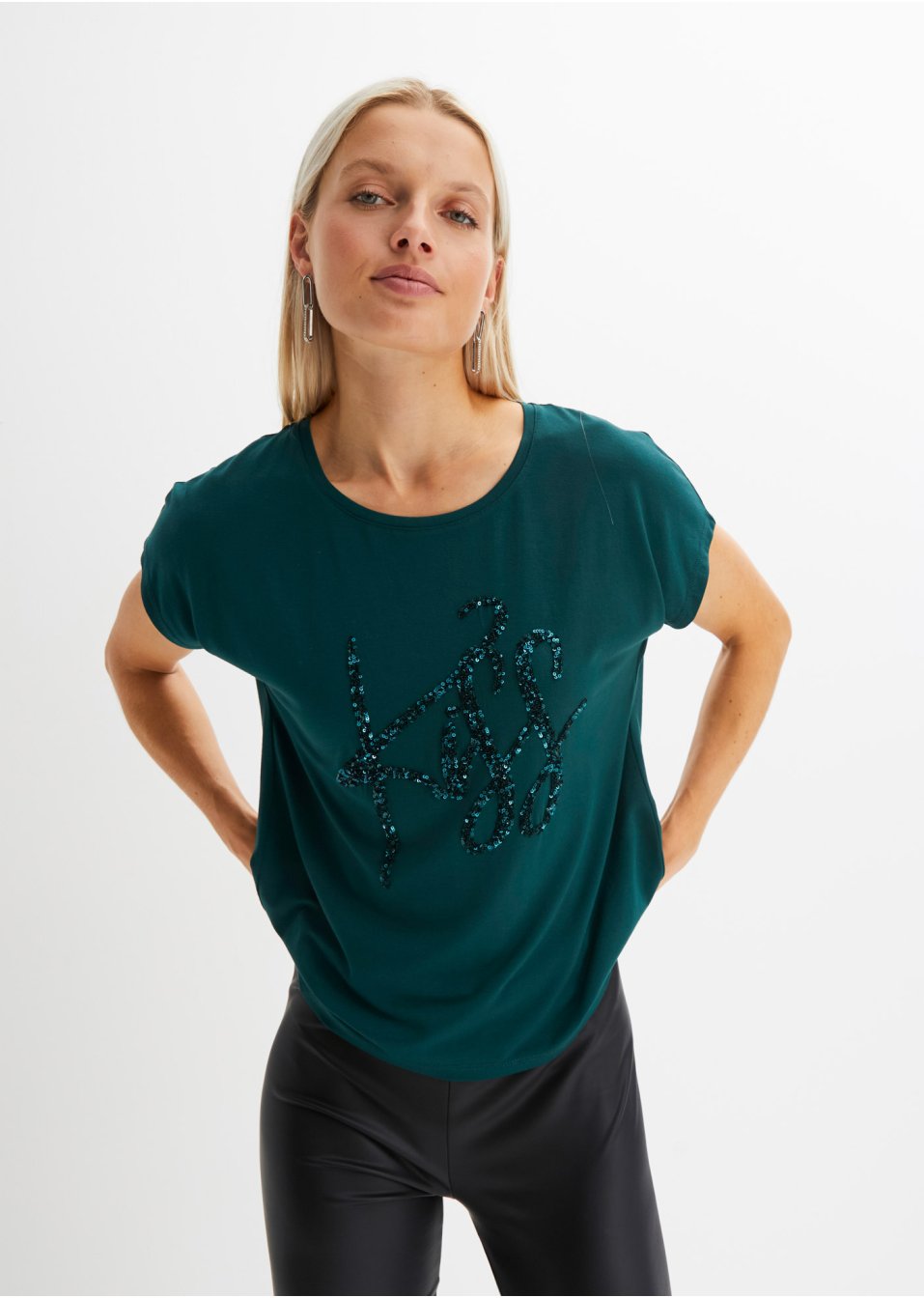T-shirt avec application de sequins