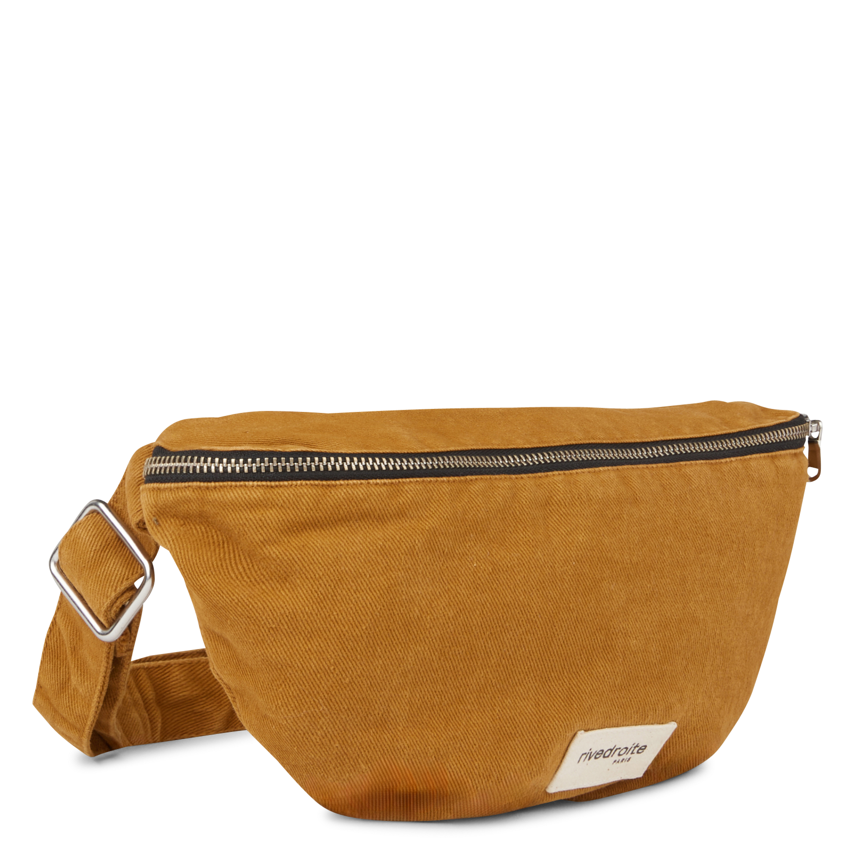 CUSTINE - Sac banane en coton recyclé imprimé | Marron