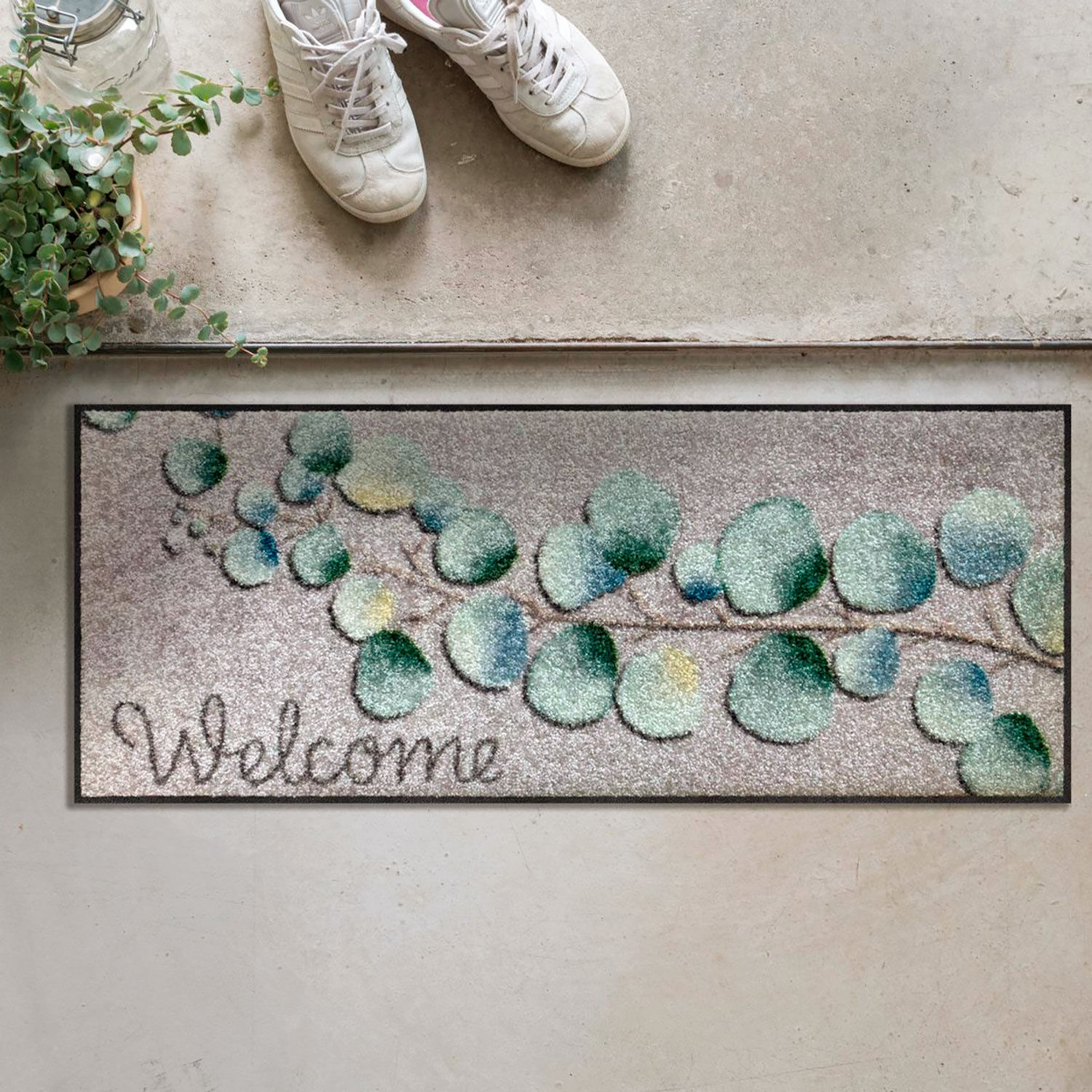 Türvorlage Eucalyptus Welcome