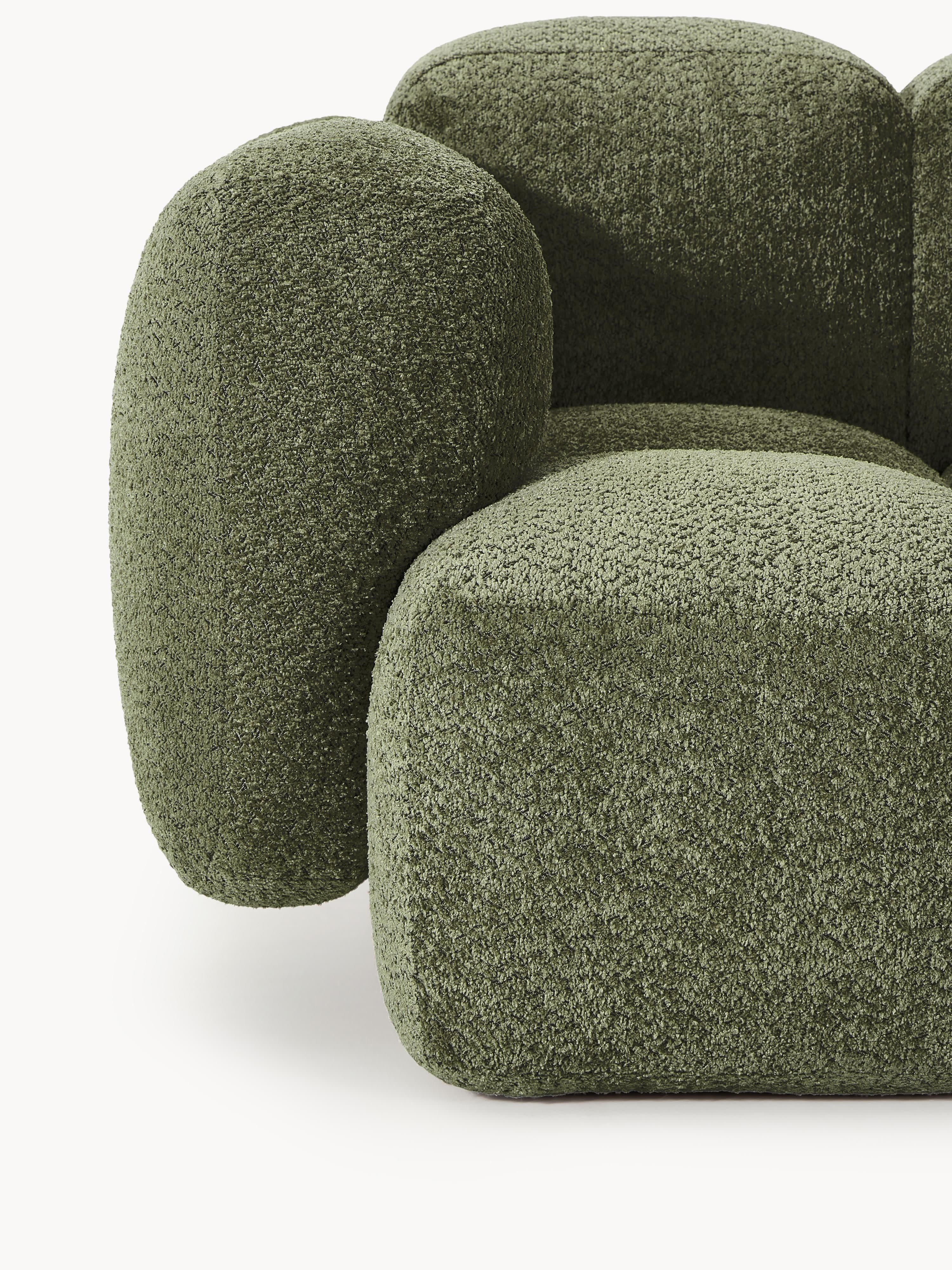 Loungefauteuil Tayla van teddy bouclé
