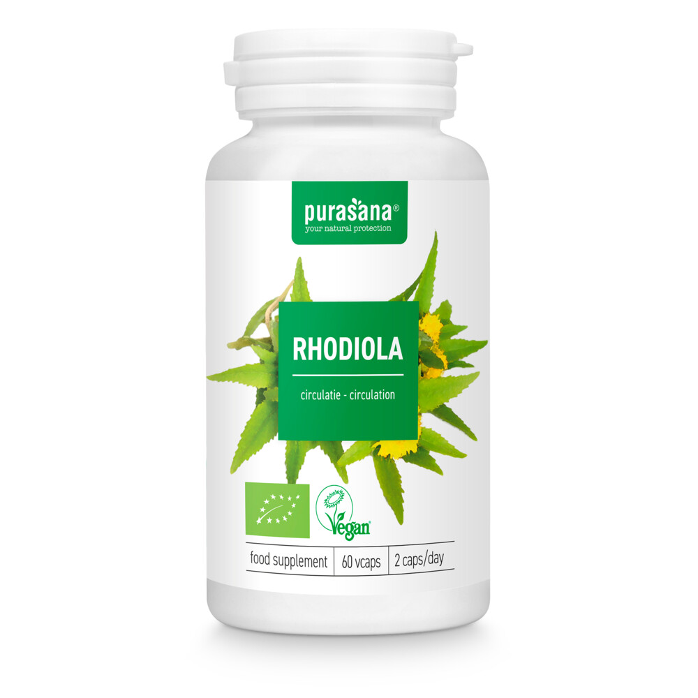 Purasana Rhodiola Rozenwortel Bio60 capsules