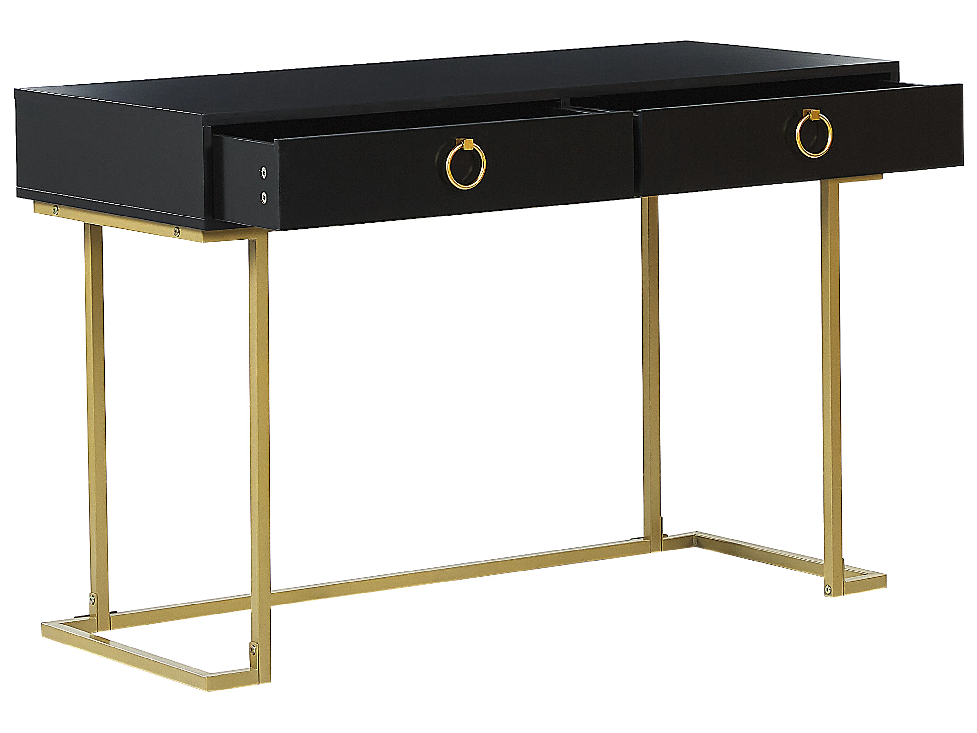 Sidetable WESTPORT Zwart/goud 115 cm 50 cm met lades