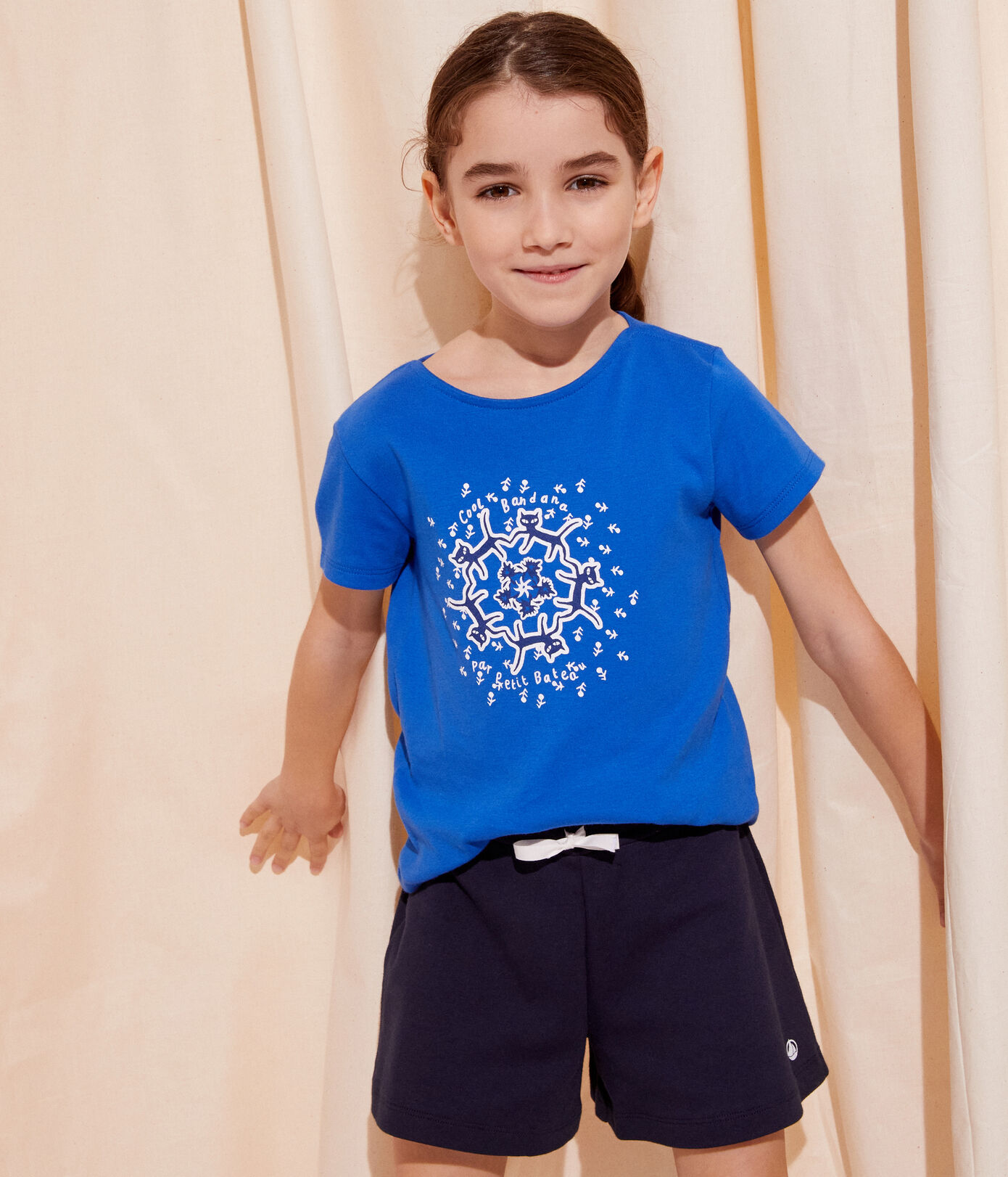 T-shirt manches courtes en coton bio enfant fille