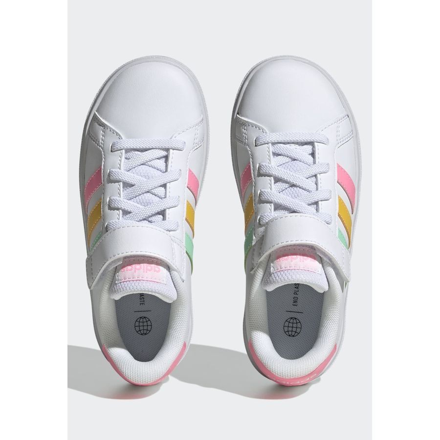 Adidas Chaussure à lacets élastiques et bride sur le dessus Grand Court Court