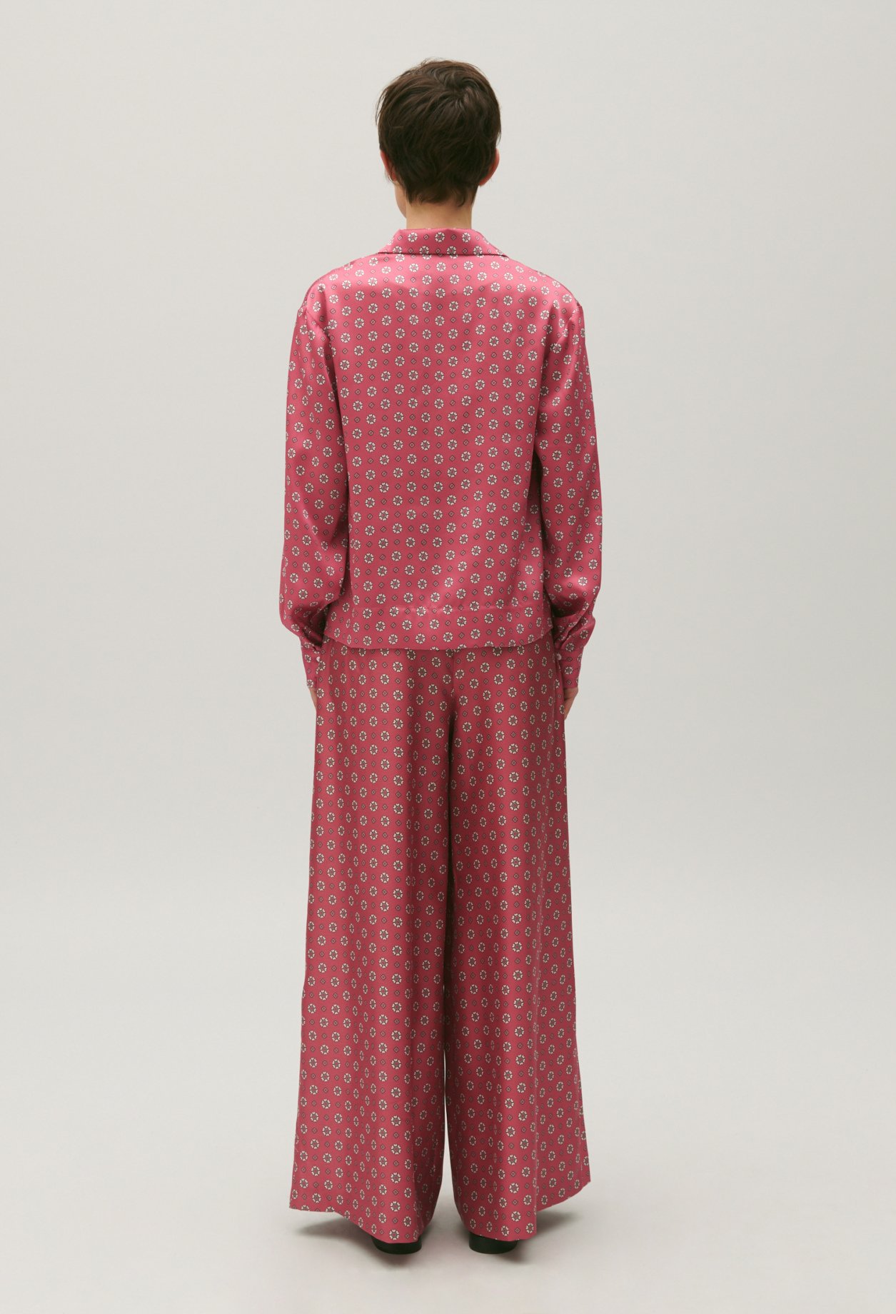 Chemise satinee imprimee