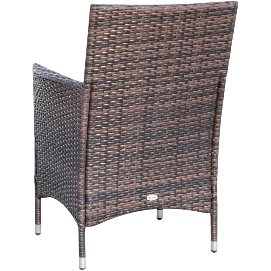 Outsunny Rattan-Sitzgruppe als 3-teiliges Set braun