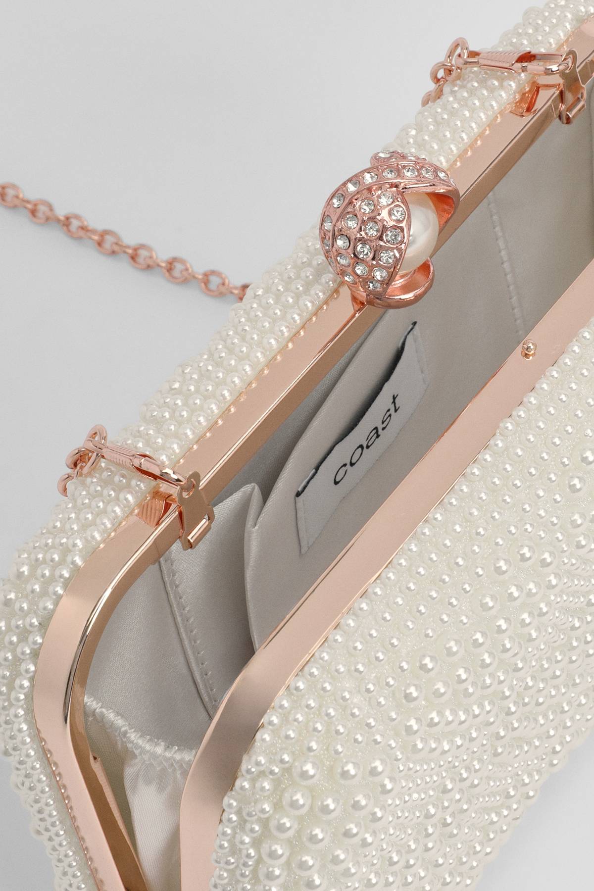 Coast Sac Pochette De Mariée Amora Détail Perles Cœur D'amour