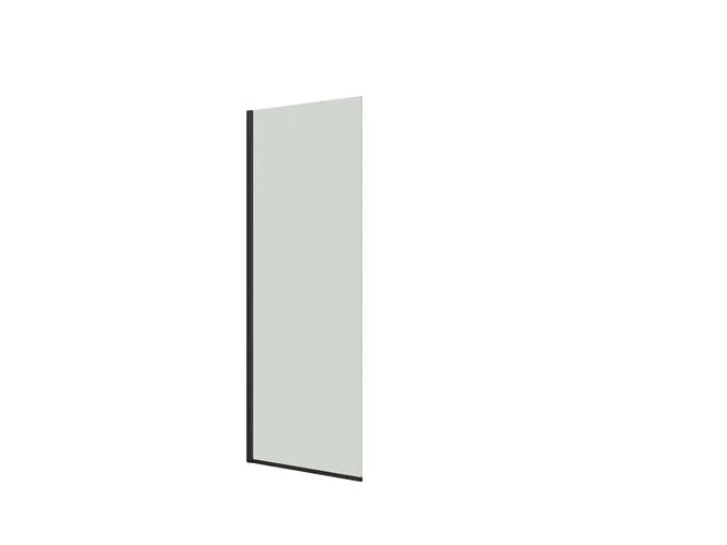 Dansani D91-03 fast væg 197,5 x 87-89 cm sort/klart glas