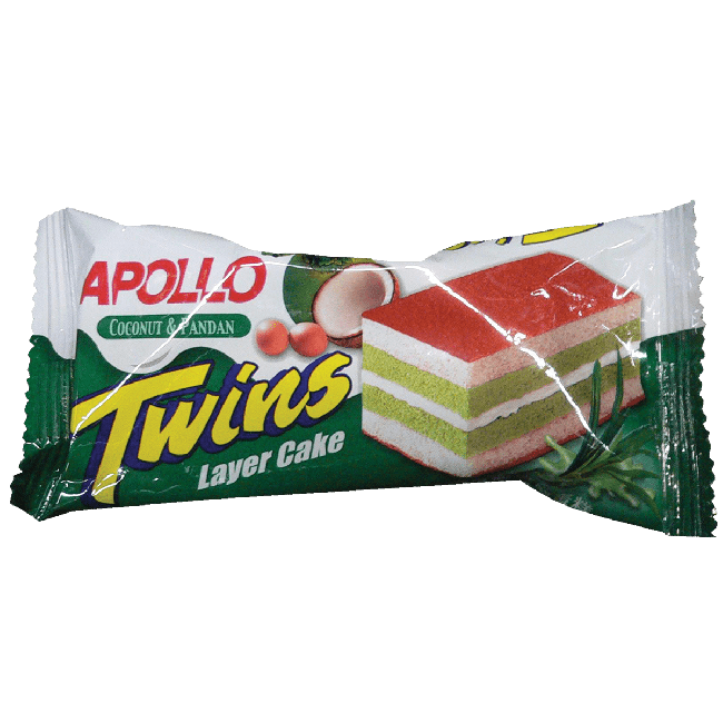 Apollo Twins Laagjes Cake Kokos & Pandan Smaak 18g