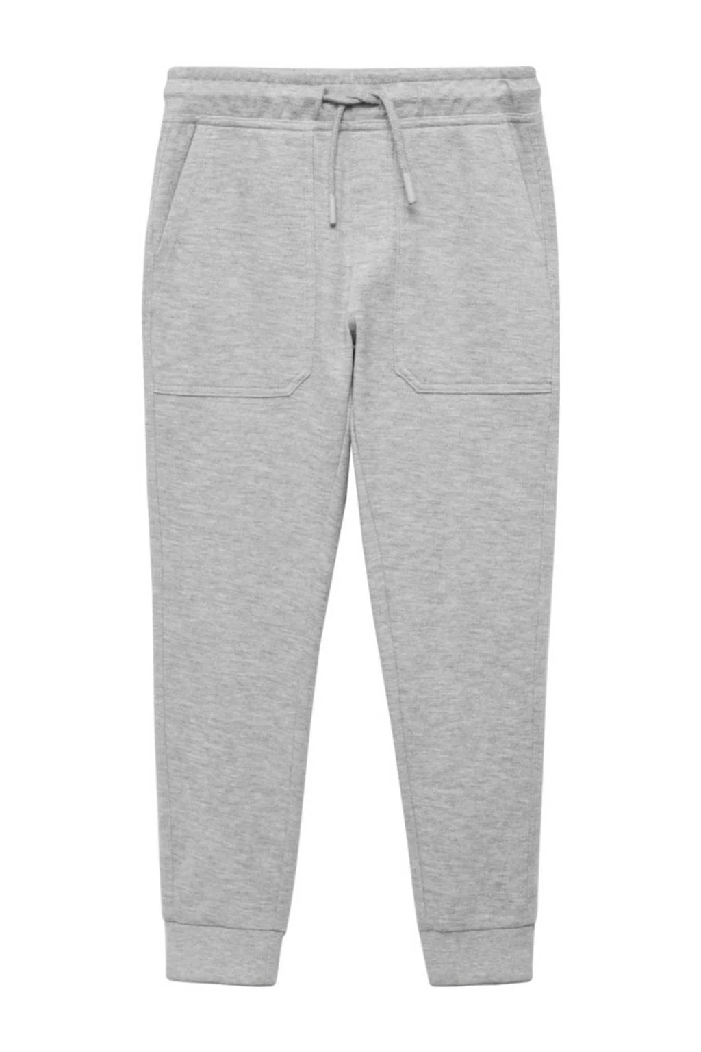 Mango Kids joggingbroek grijs melange