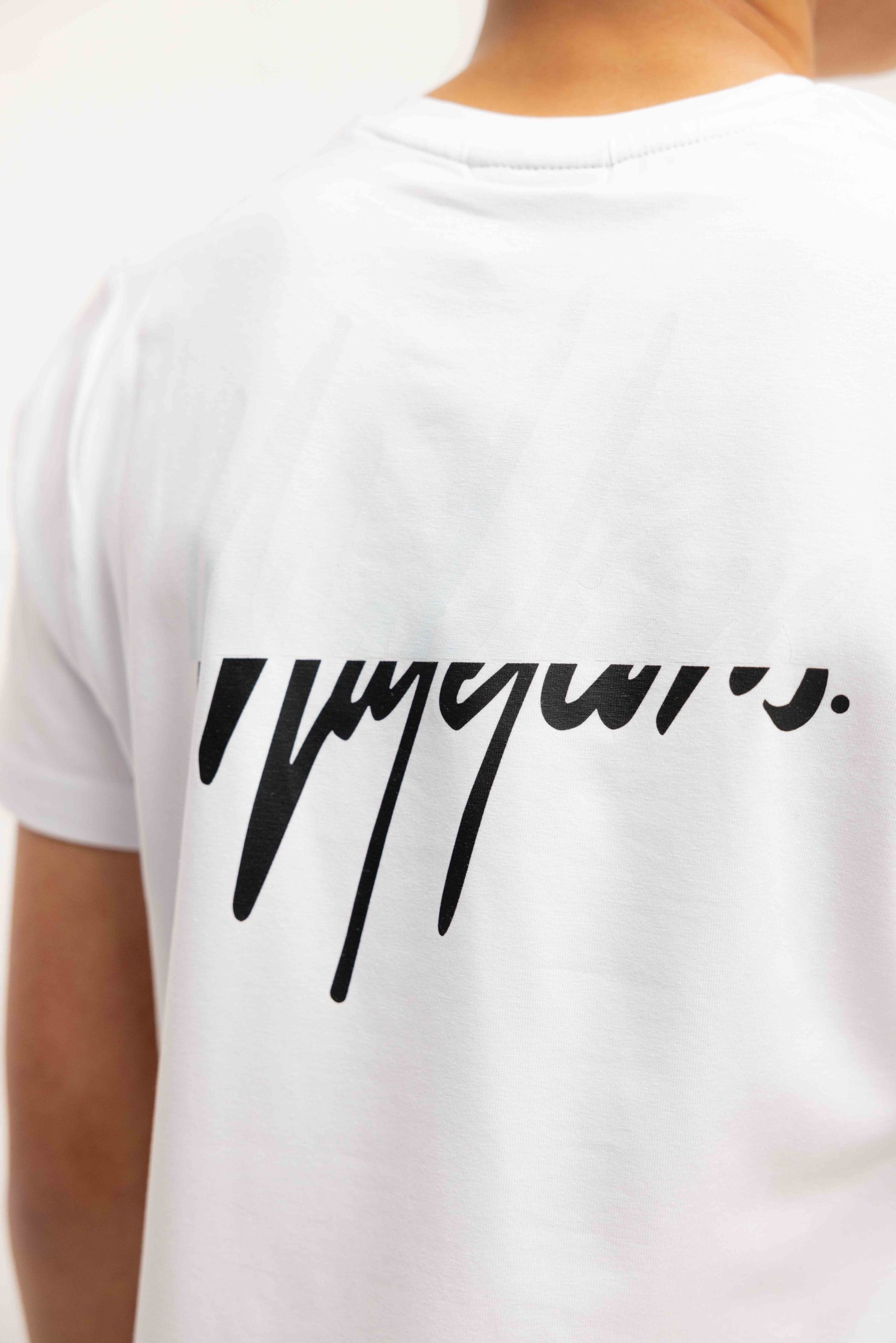 Malelions Split T-Shirt Kids Wit/Lichtblauw