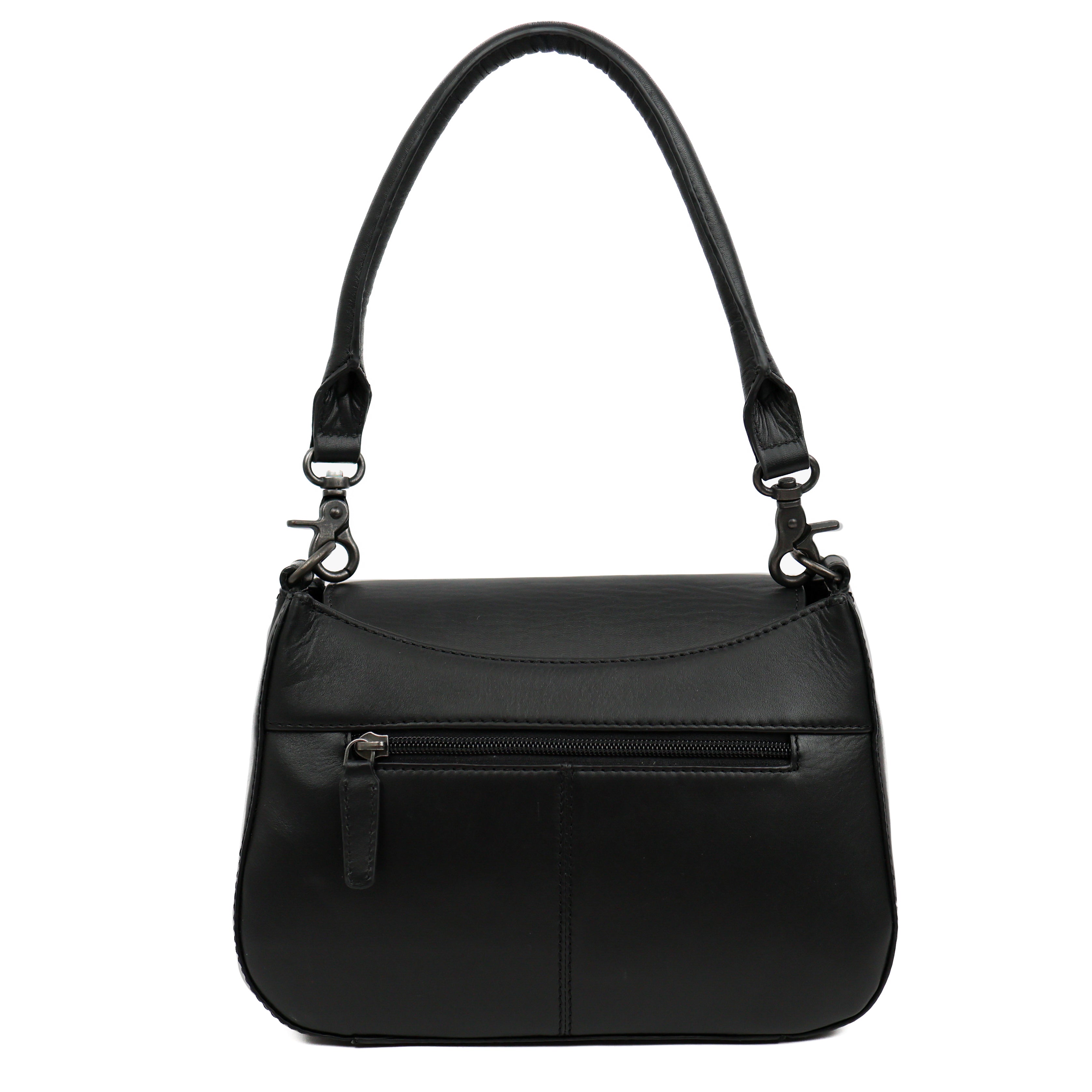 Hand-/schoudertasje met flap 'Fenna' Black Black