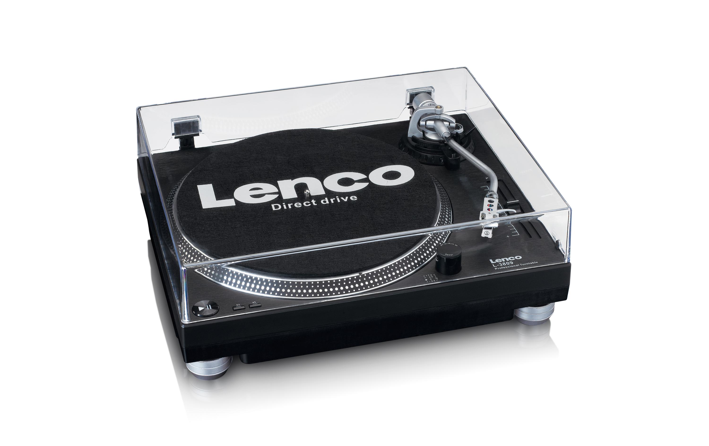 Plattenspieler L-3809 Schwarz<br>Lenco L3809 Plattenspieler, schwarz