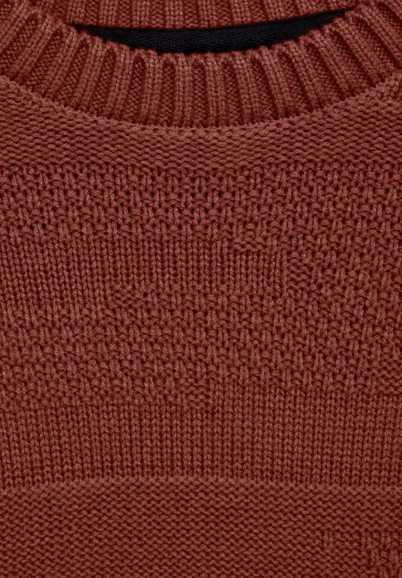 Pullover mit Muster - rusty red