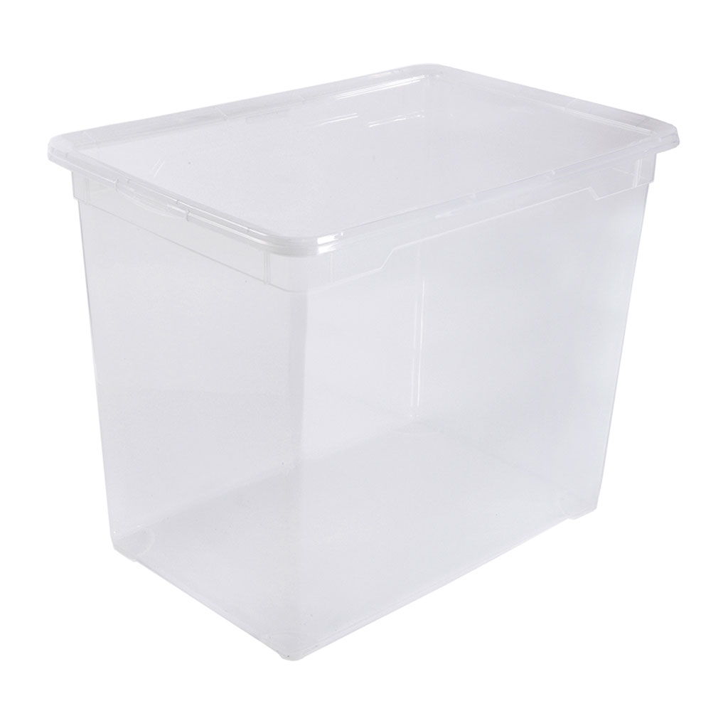 Boite de rangement plastique transparent 70L
