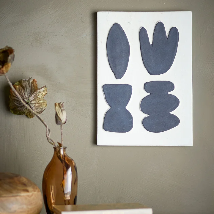 Bloomingville - Lutton Wanddekoration, 20 x 28,5 cm, weiss / grau
