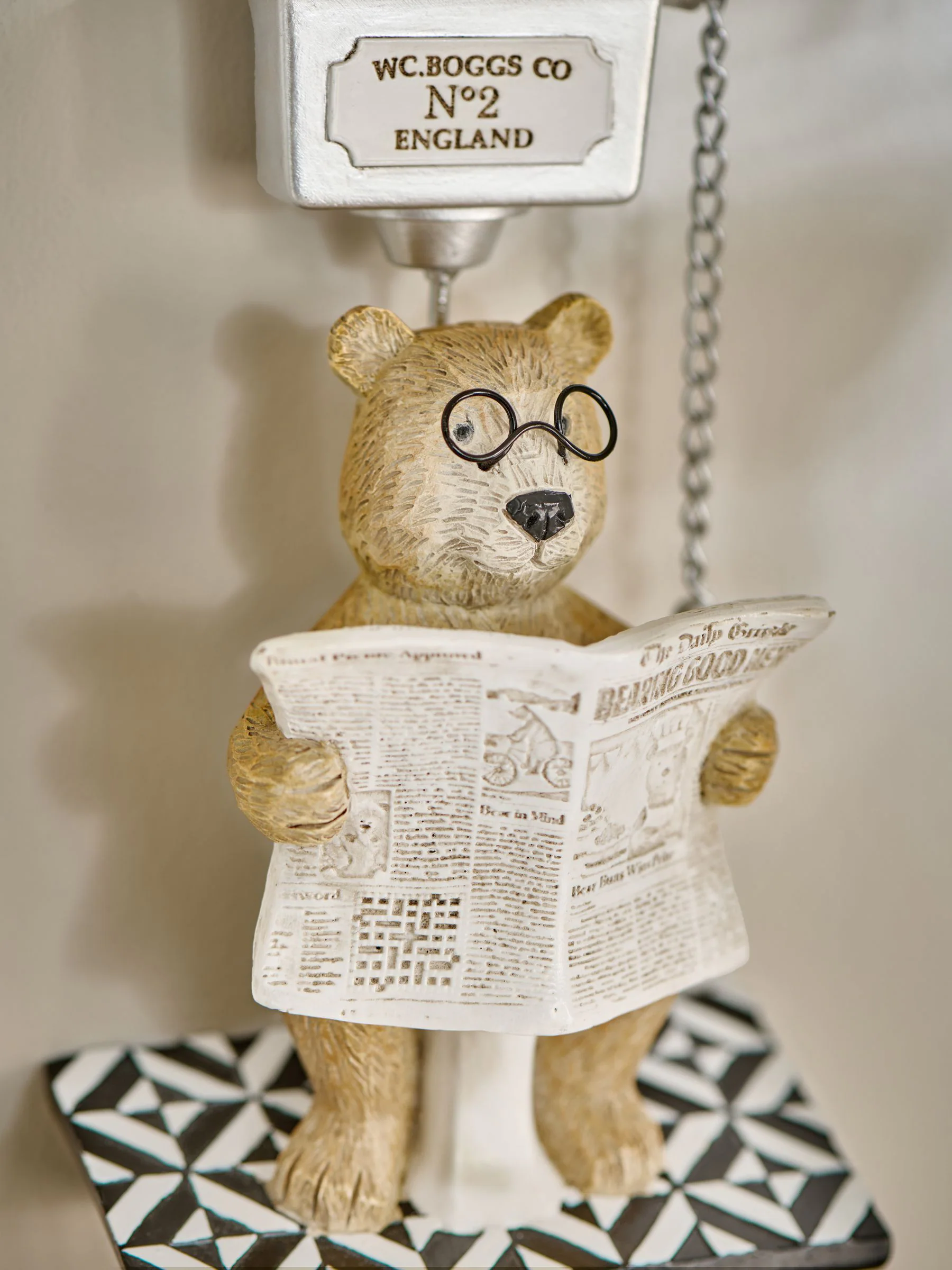 Bertie de Beer op het Toilet hangdecoratie