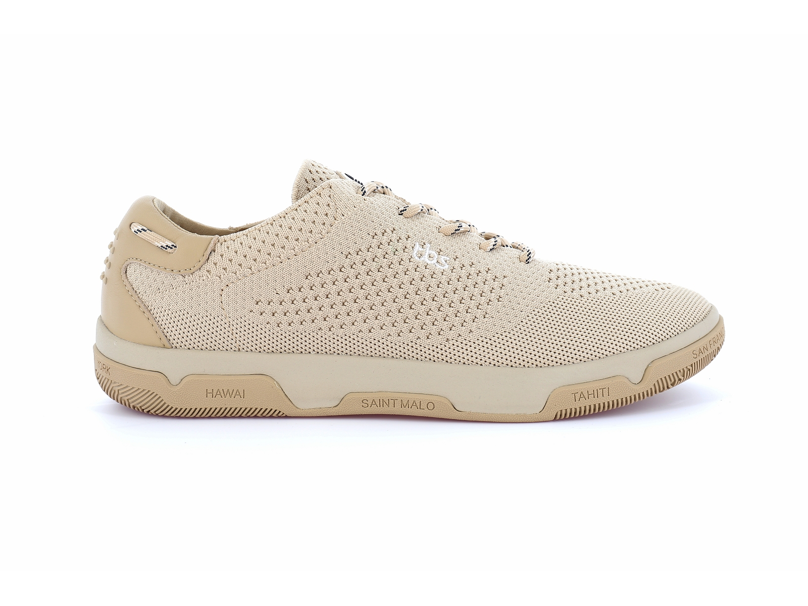 Tbs-GUEKNIT Matières combinées Beige