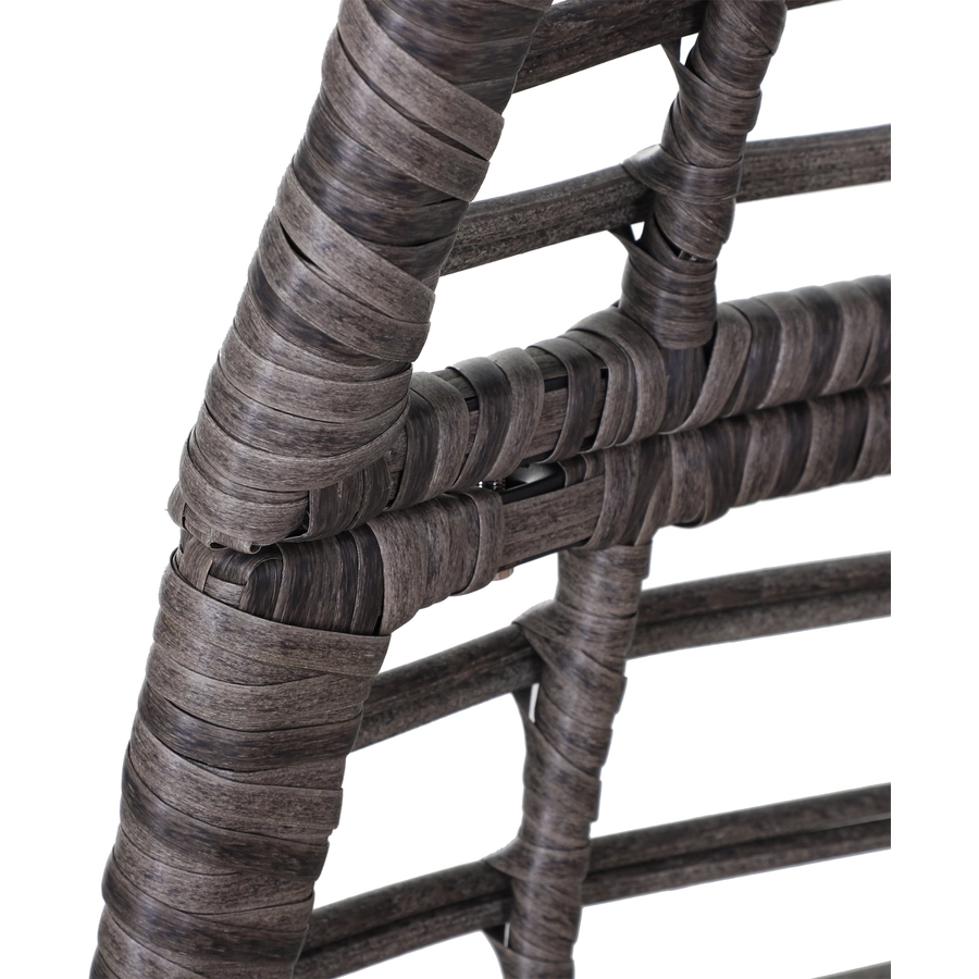 Outsunny Gartensessel in Tropfen Design grau, beige