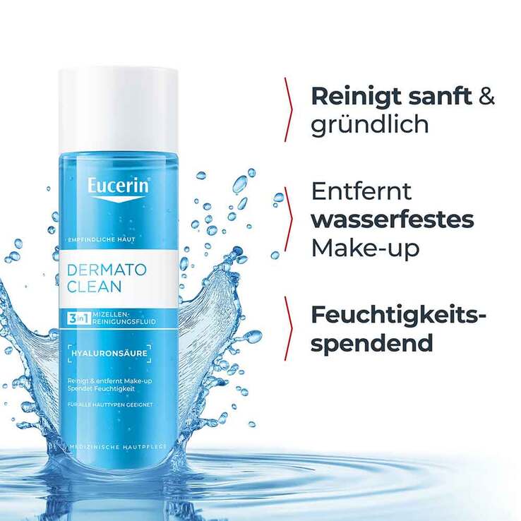 Eucerin Dermatoclean Hyal.Miz.Reinigungsfluid 3in1, 200 ml