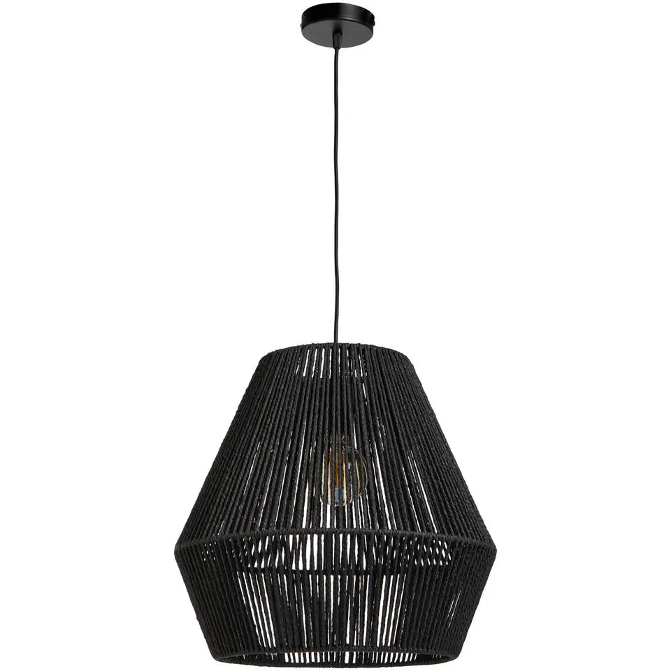Pendel hanglamp zwart met schroefdraad voor kap - E27 - 100 cm