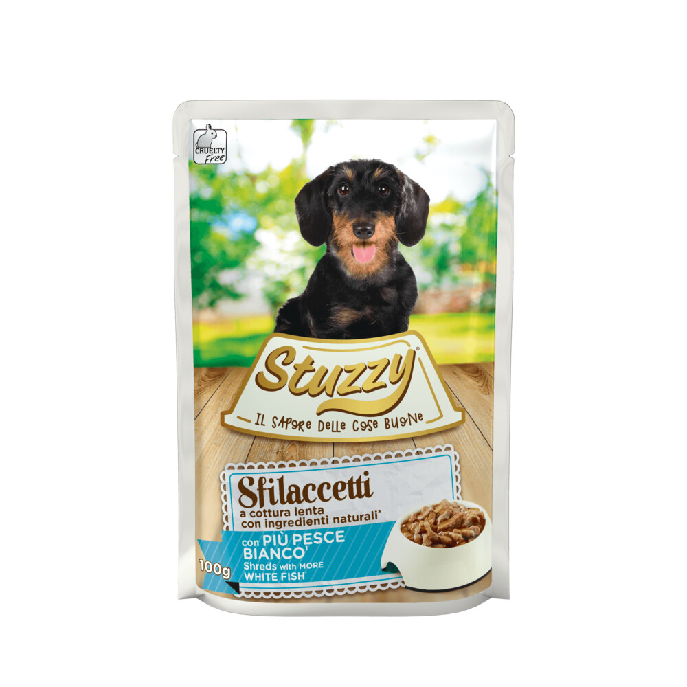 24x Stuzzy Hond Shreds Vis100 gr