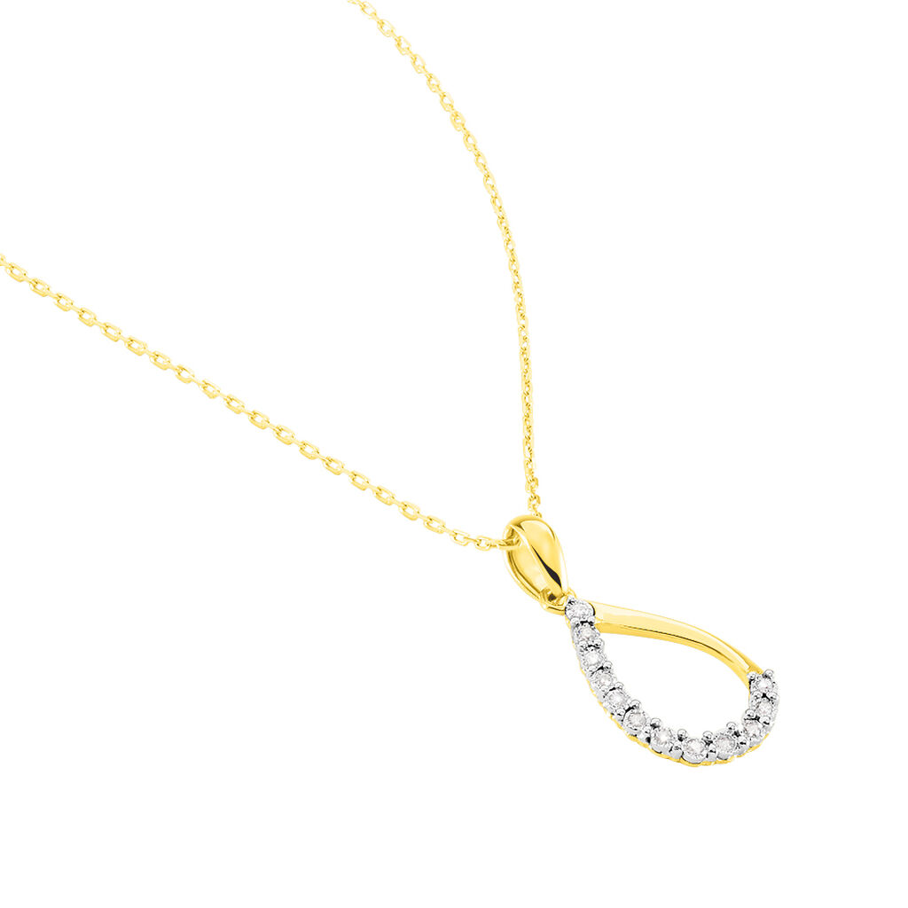 Collier Chrystalise Or Jaune Diamant