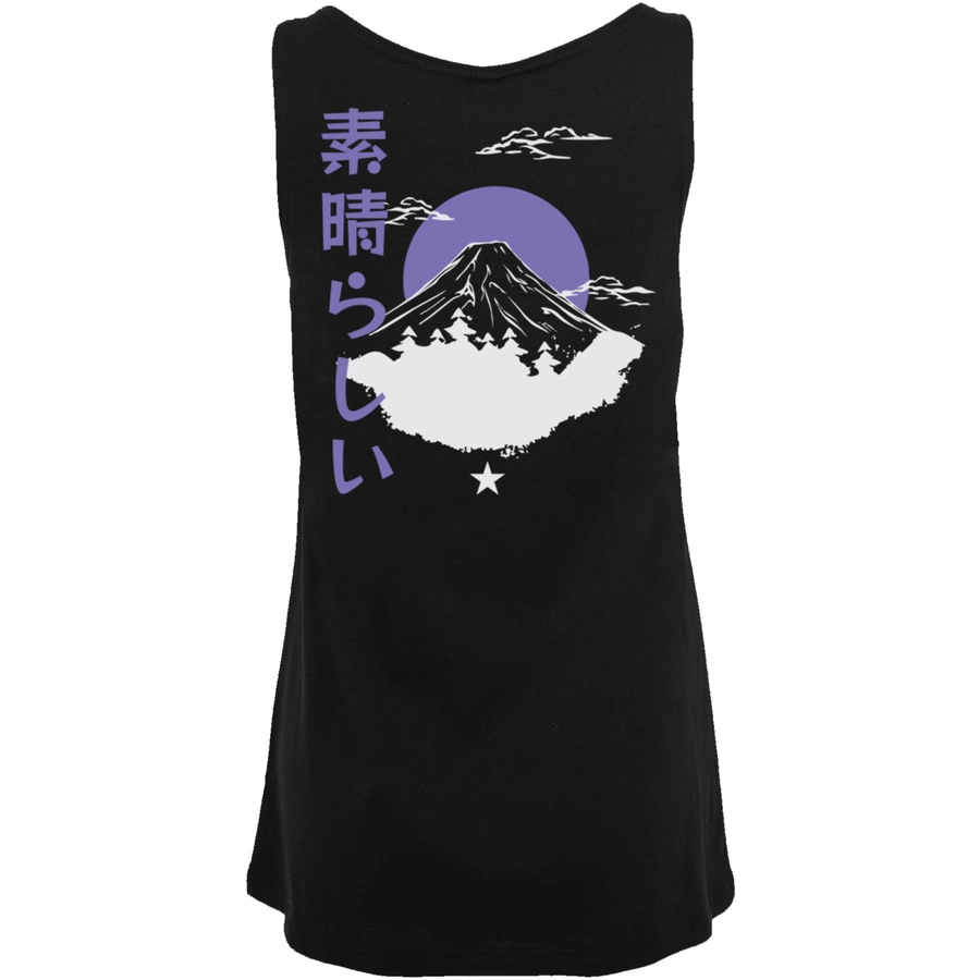 F4NT4STIC Ladies Tanktop Mount Fuji schwarz