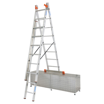 Krause Tribilo Schuifladder 3 x 8 treden
