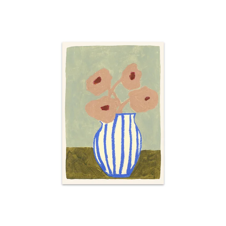 The Poster Club - Pink Flowers von Carla Llanos, 30 x 40 cm