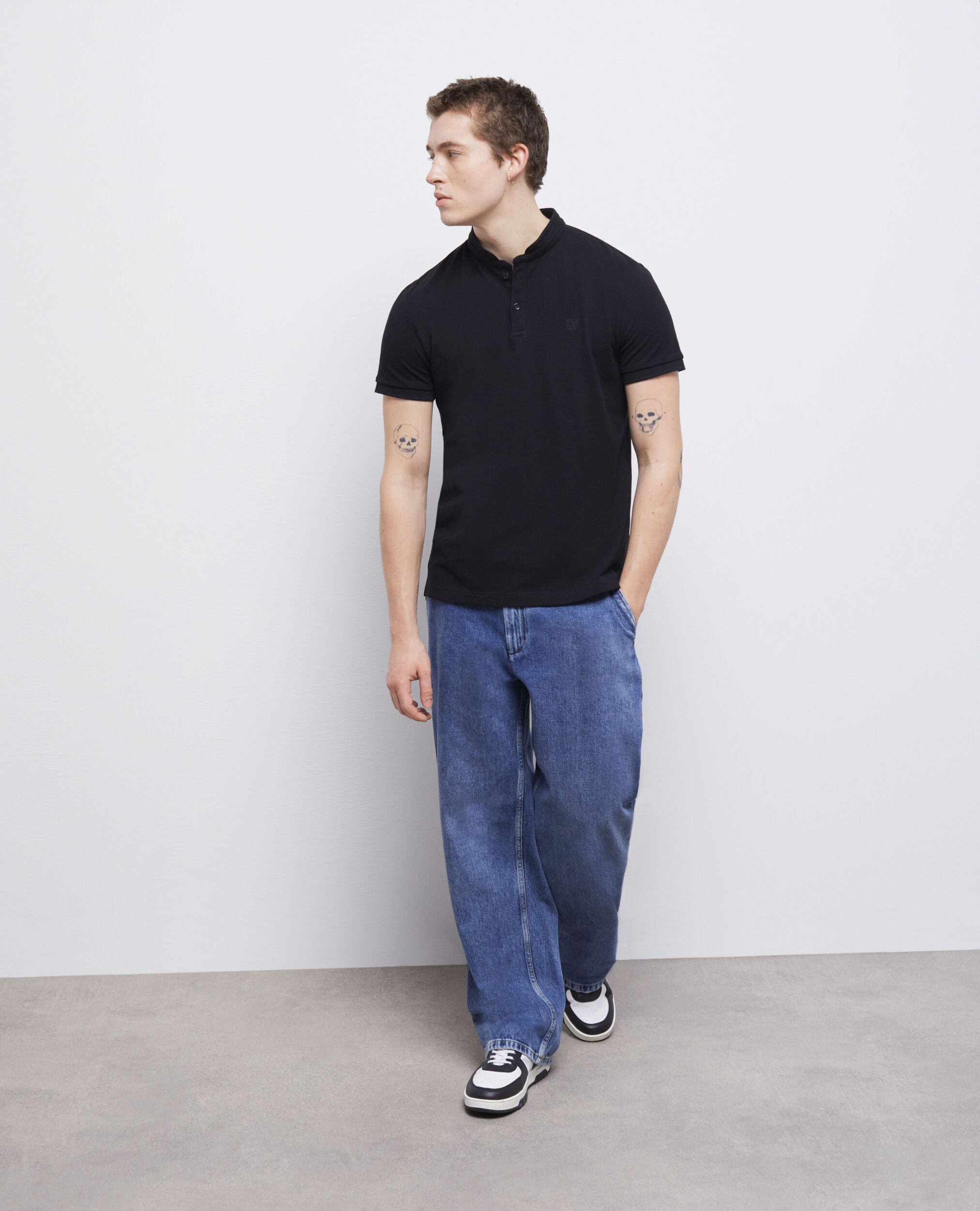 Polo col officier noir