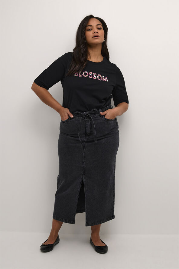 Kaffe Curve KCgima Denim Skirt Dark grey denim