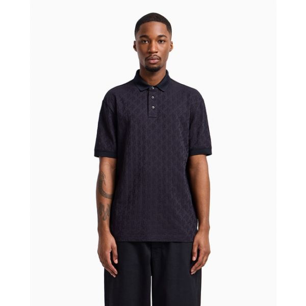 Armani Exchange para Homem Pólo de Manga Curta Azul-marinho L