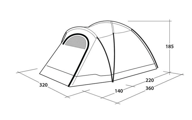 Outwell Cloud 5 Kuppelzelt für 5 Personen