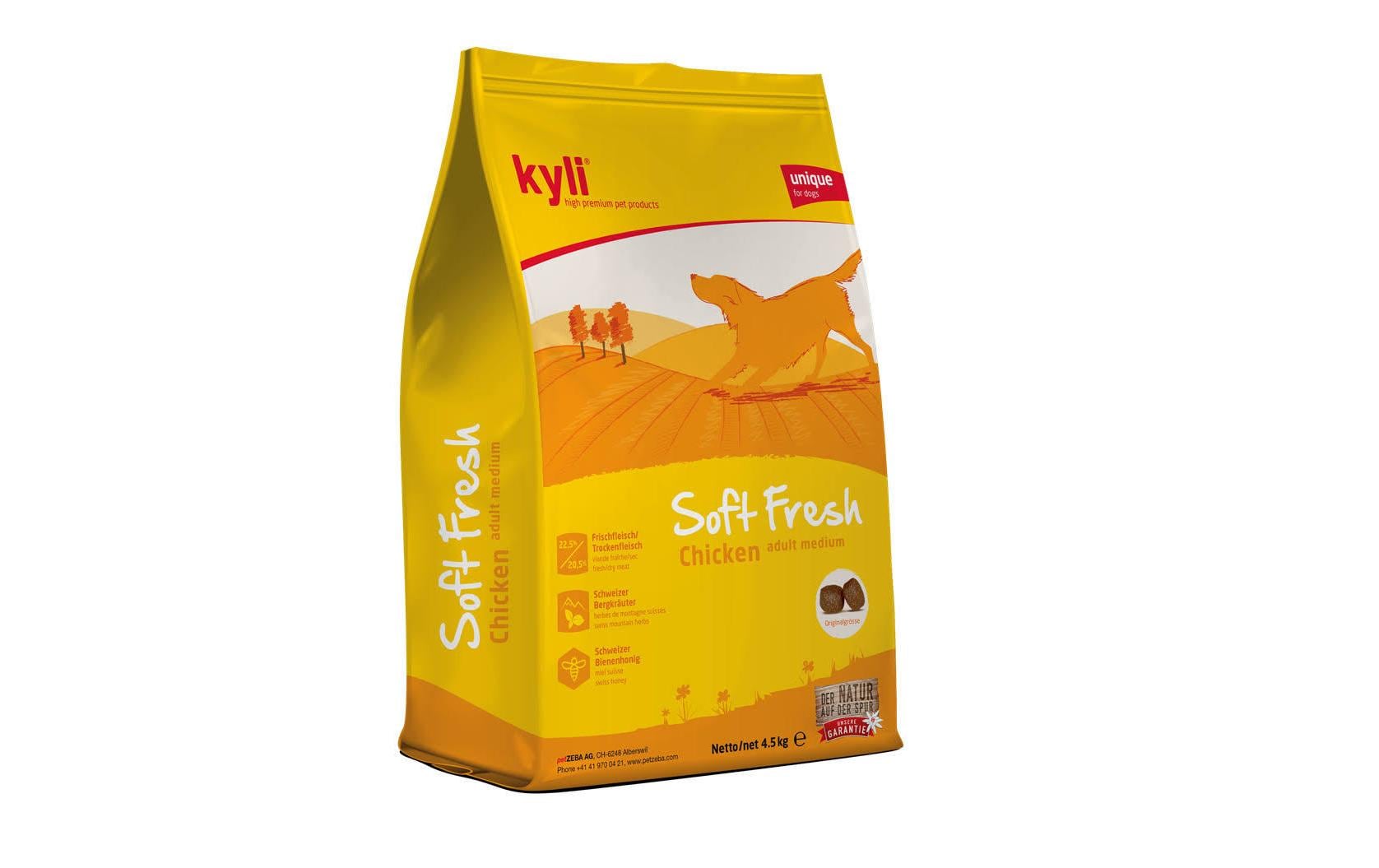 Halbfeuchtfutter Soft Fresh Chicken Adult medium, 4.5 kgAlleinfuttermittel für ausgewachsene Hunde
