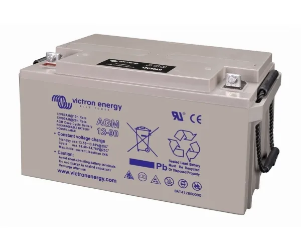 Victron Energy BAT412800084, Genopladeligt batteri, 12 V, 90000 mAh, 167 mm, 183 mm, 350 mm