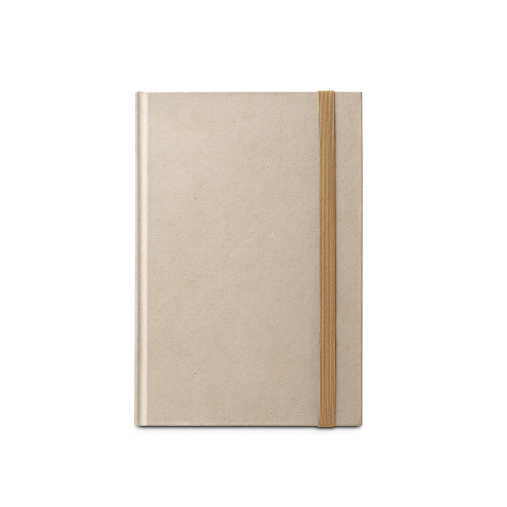 hi!dea 93286 - Cahier A5 à couverture rigide en papier de canne à sucre (80 % canne à sucre) avec pages lignées